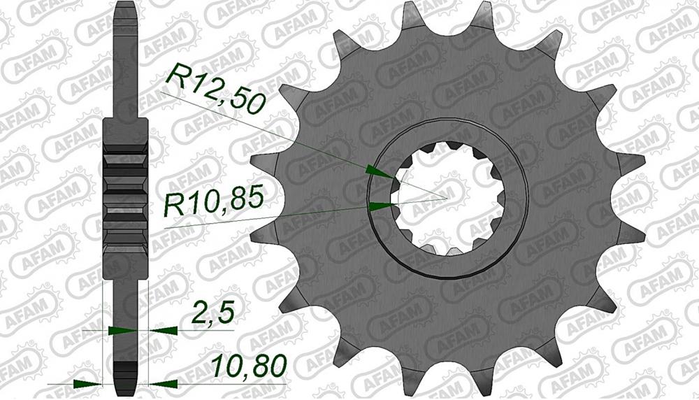 AFAM Kettensatz Stahl 520 XSR-G 16x46 - Yamaha XJ 6 N Diversion 2009-16