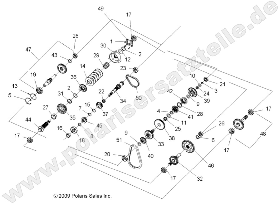DRIVE TRAIN, MAIN GEARCASE INTERNALS