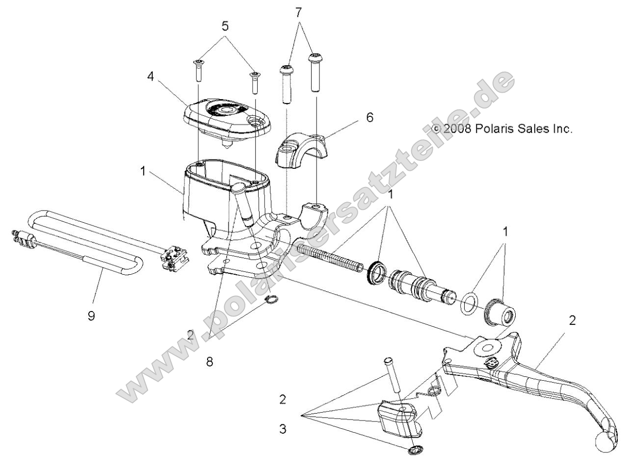Brakes, Front Brake Lever and Master Cylinder Brakes, Front Brake Lever and Master Cylinder