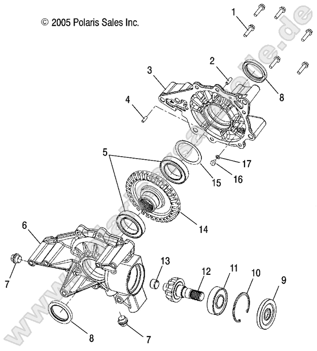 GEARCASE, REAR GEARCASE, REAR
