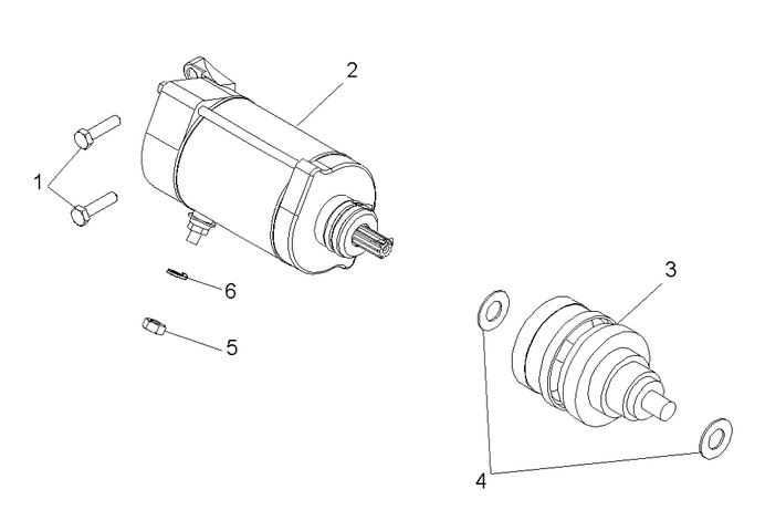 ENGINE, STARTING MOTOR