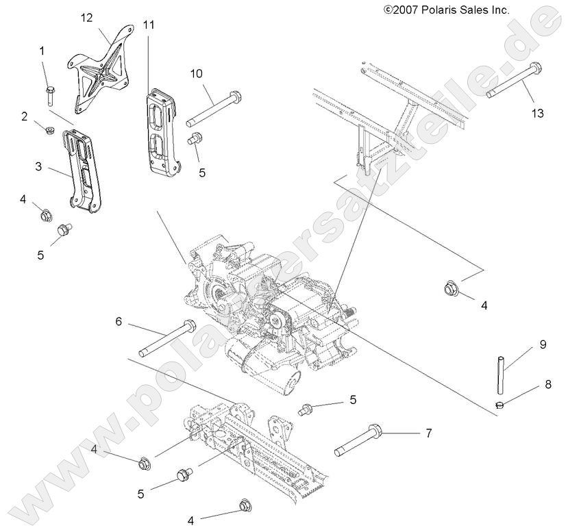 DRIVE TRAIN, MAIN GEARCASE MOUNTING