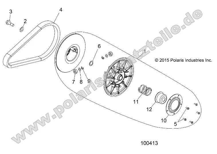 Drive Train, Secondary Clutch Drive Train, Secondary Clutch