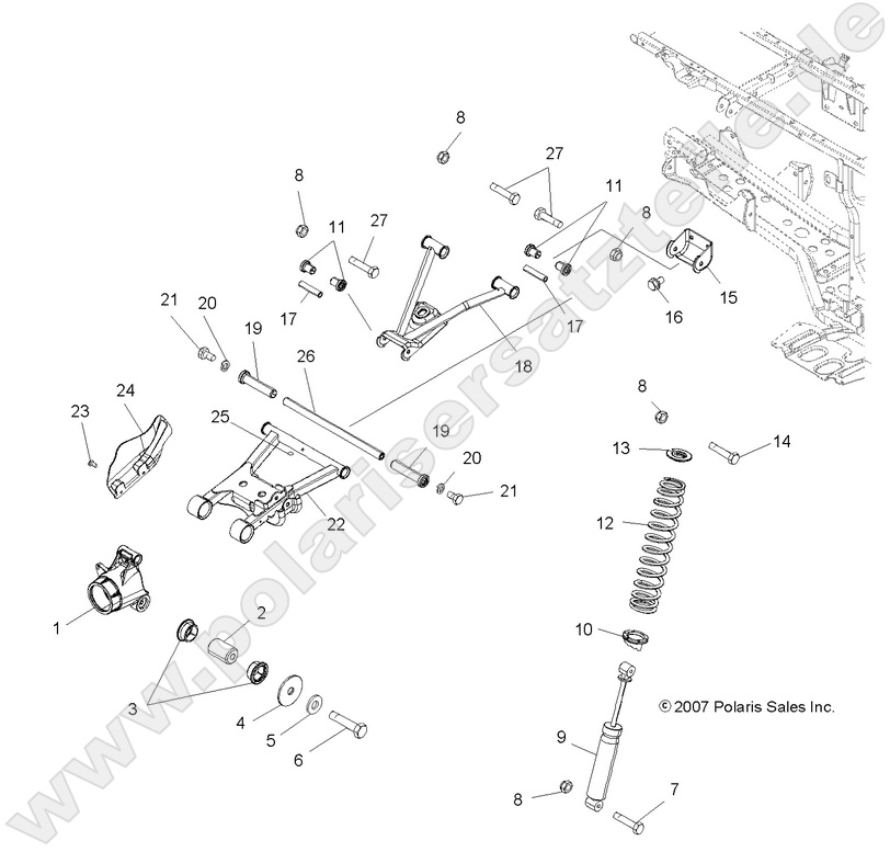 SUSPENSION, REAR SUSPENSION, REAR
