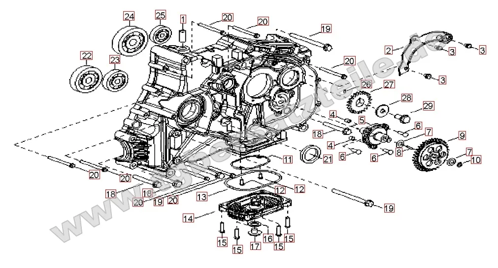 Motorgehäuse rechts