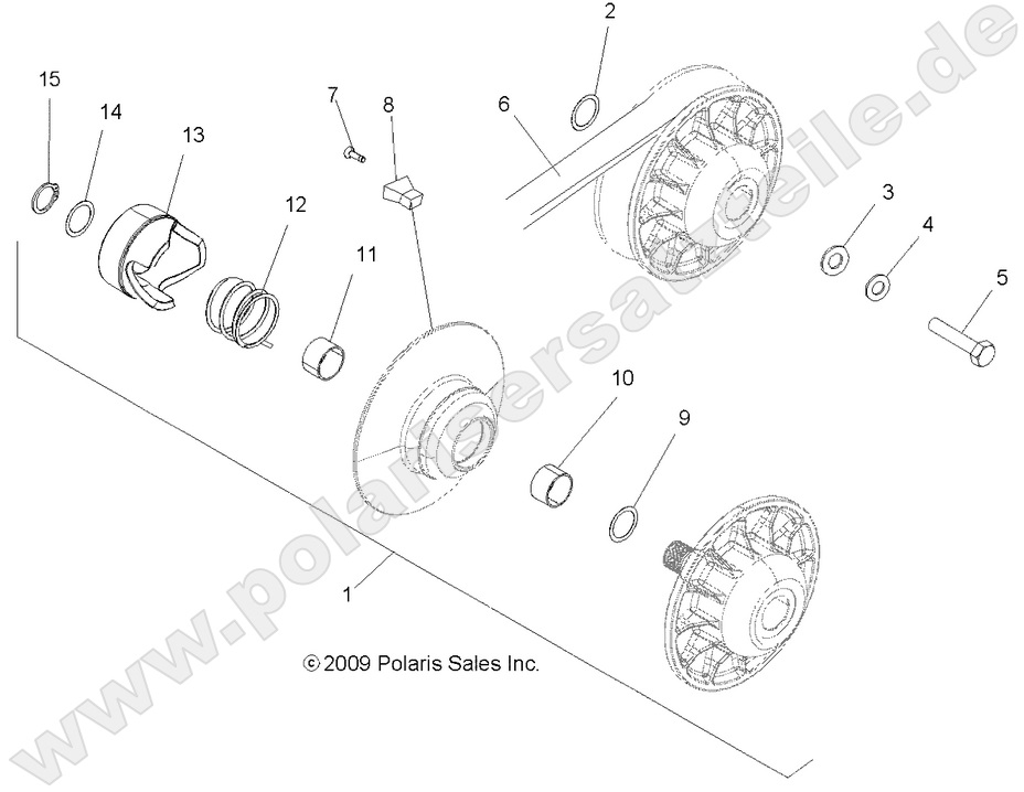 DRIVE TRAIN, SECONDARY CLUTCH