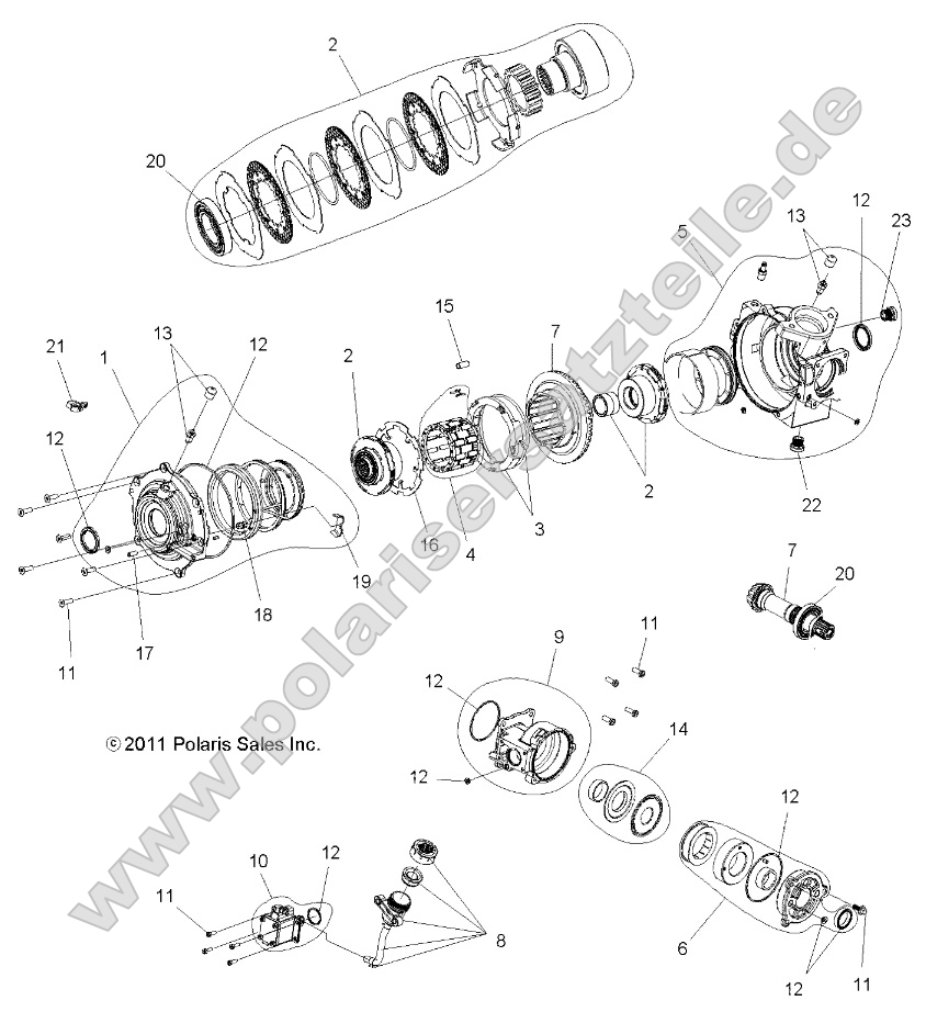 Drive Train, Front Gearcase Internals