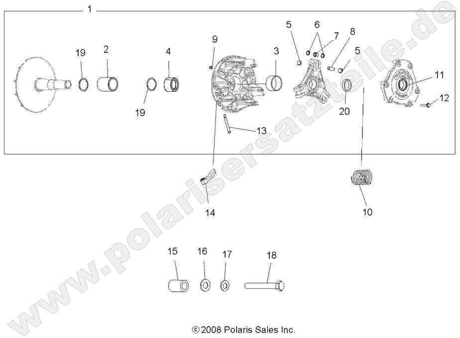 DRIVE TRAIN, PRIMARY CLUTCH