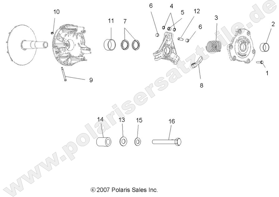 DRIVE TRAIN, PRIMARY CLUTCH DRIVE TRAIN, PRIMARY CLUTCH