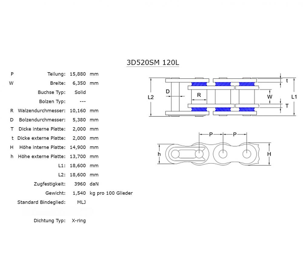 3D_Kette_520er_SM_120_Glieder_Technische_Daten Enuma 3D Kette 520 SM X-Ring verstärkt Chrom 120 Glieder Niet Schloß