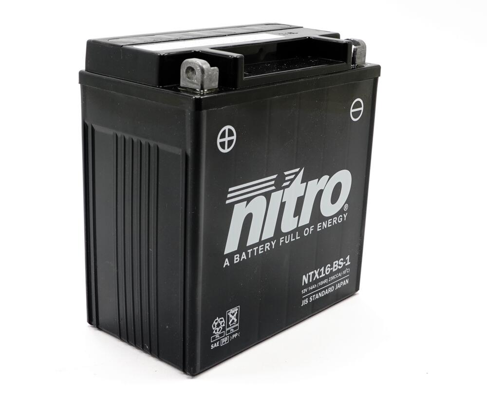 Nitro NTX16-BS-1 / YTX16-BS-1 AGM Batterie 12V 14AH - Einbaufertig (FTH16-BS1)