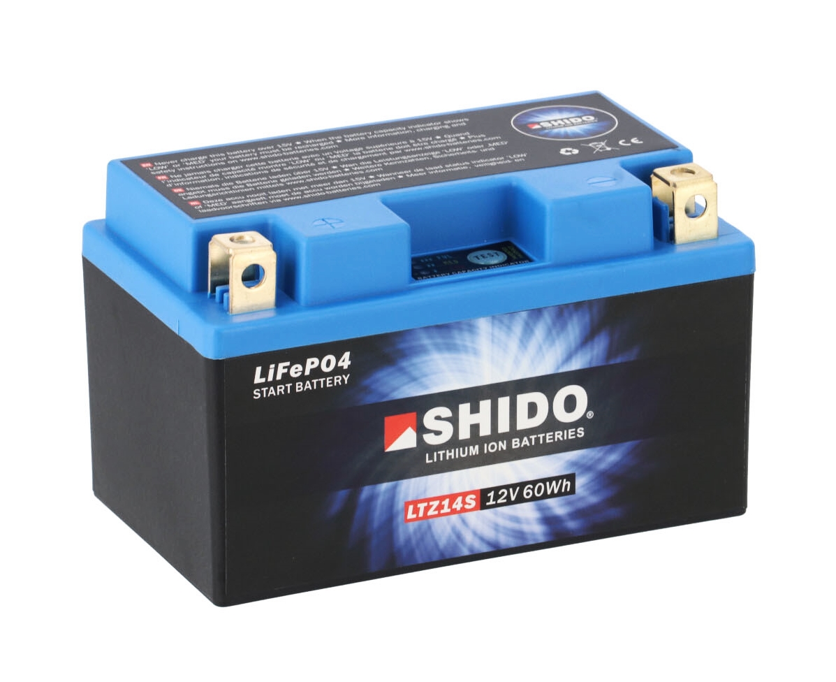 Shido LTZ14S Lithium Ionen Batterie 12V LiFePO4 (YTZ14S NTZ14S TTZ14S)