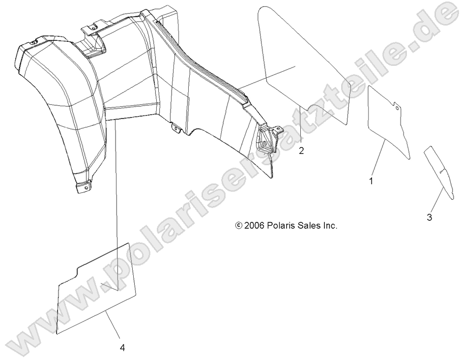 CAB FOIL, REAR CAB FOIL, REAR