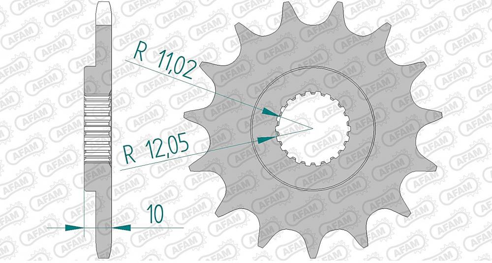 AFAM Kettensatz Stahl 520 XSR-G 16x46 - Aprilia Pegaso 650 IE 2001-04