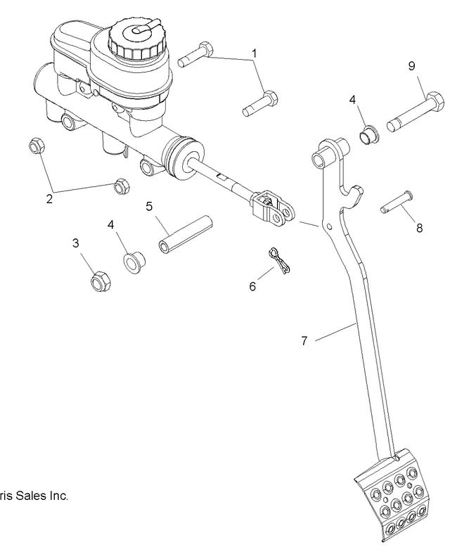 BRAKES, PEDAL AND MASTER CYLINDER MOUNTING