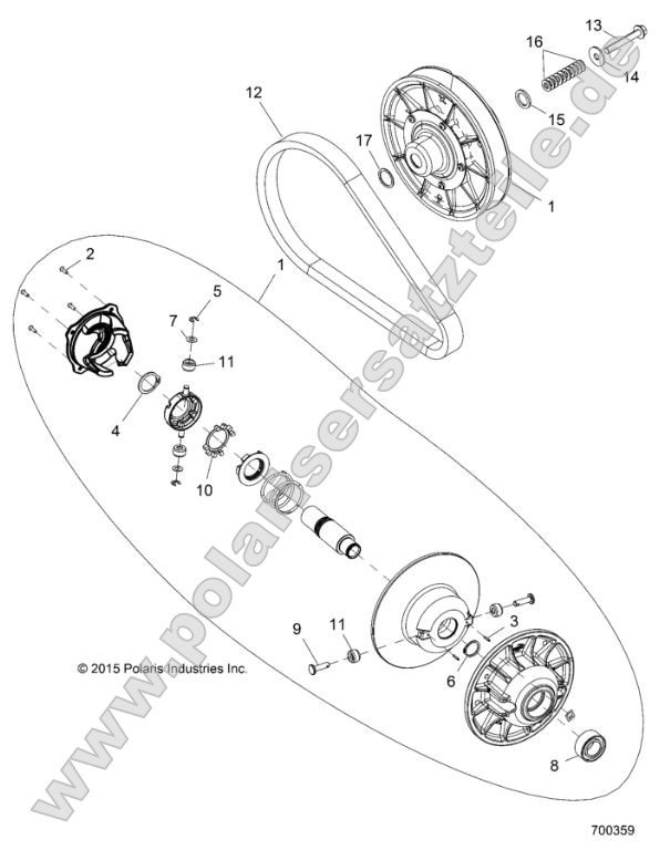 Drive Train, Secondary Clutch (700359)