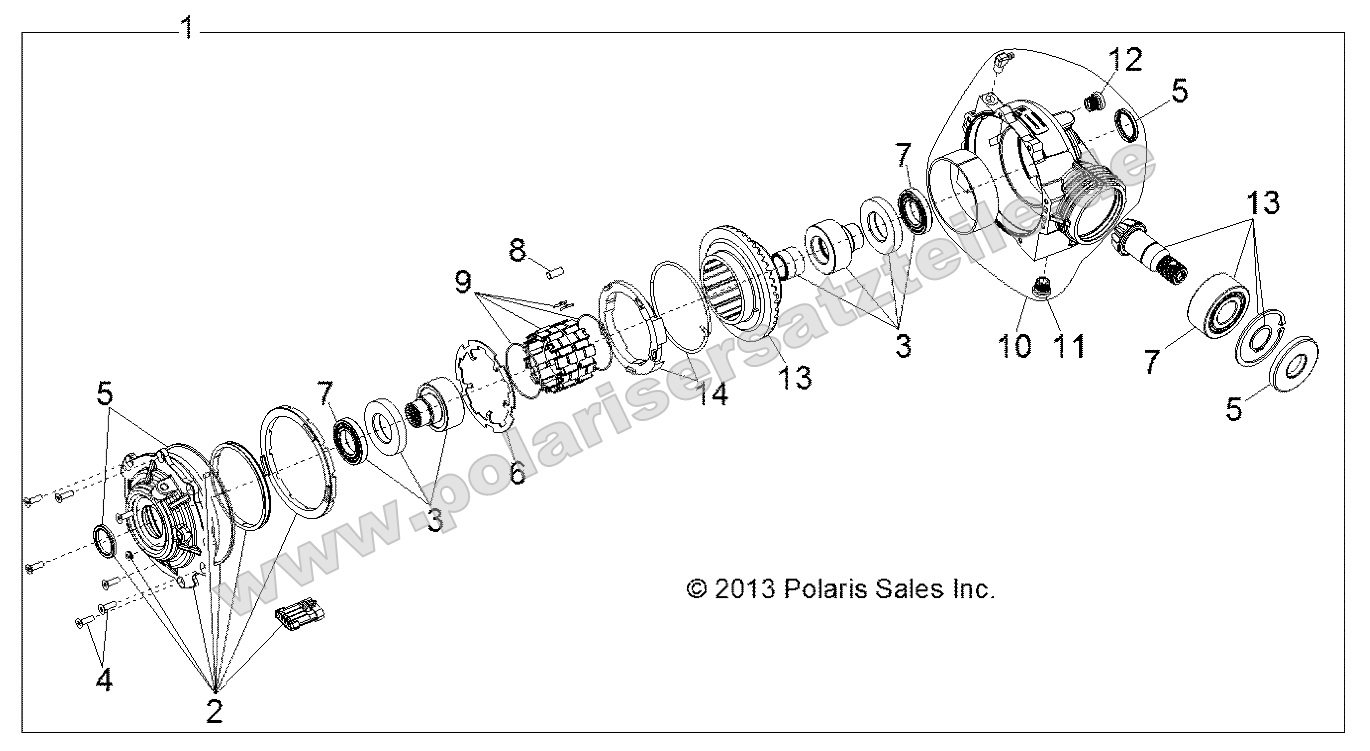 Drive Train, Front Gearcase Internals Drive Train, Front Gearcase Internals