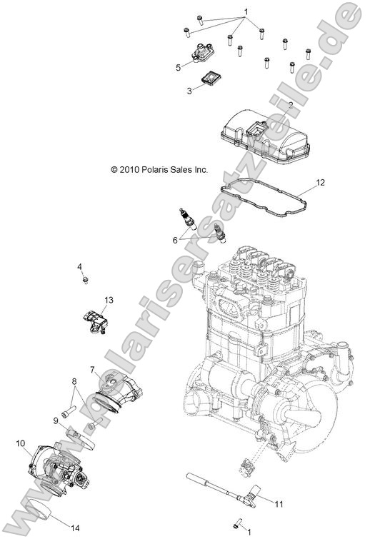 Engine, Throttle Body and Valve Cover