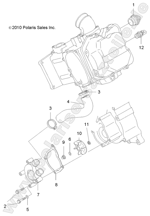 ENGINE, WATER PUMP ENGINE, WATER PUMP