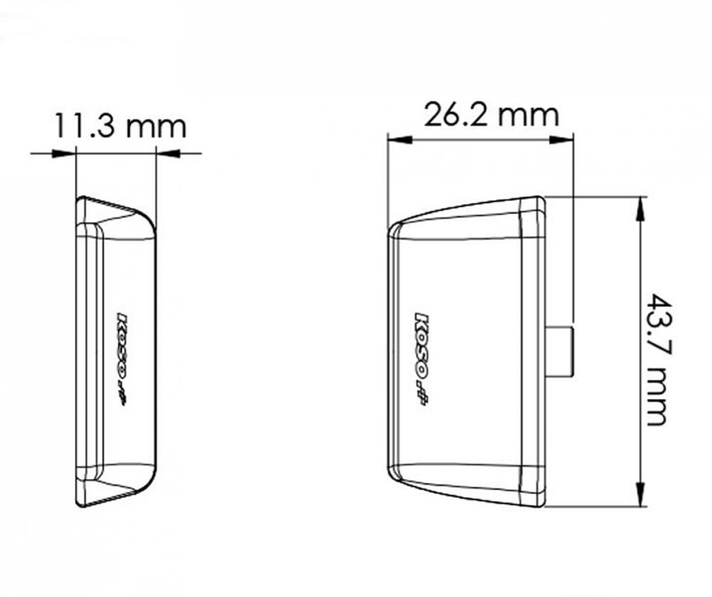 KOSO LED Kennzeichenbeleuchtung Blade ABE