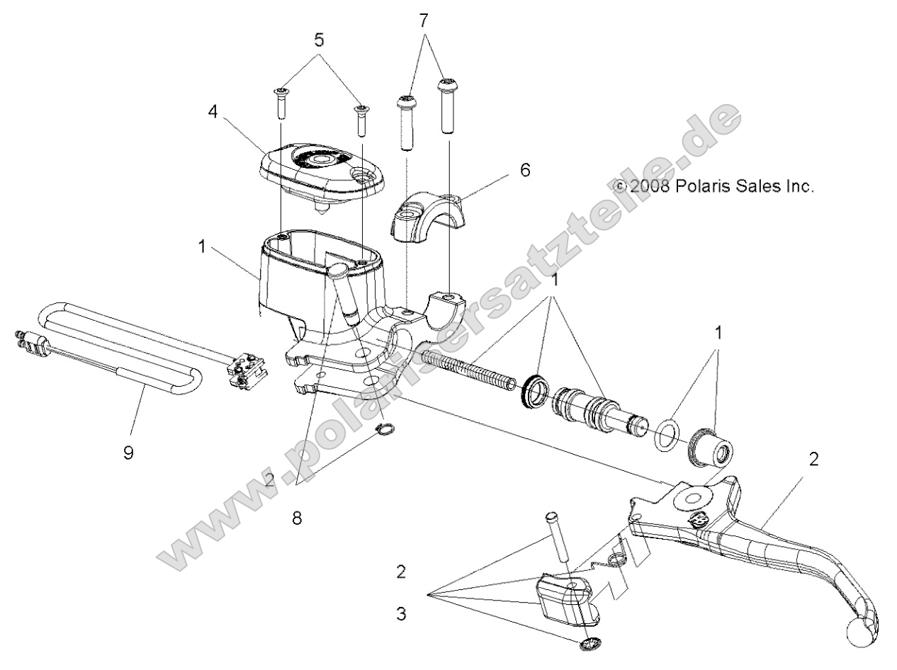 Brakes, Front Brake Lever and Master Cylinder Brakes, Front Brake Lever and Master Cylinder