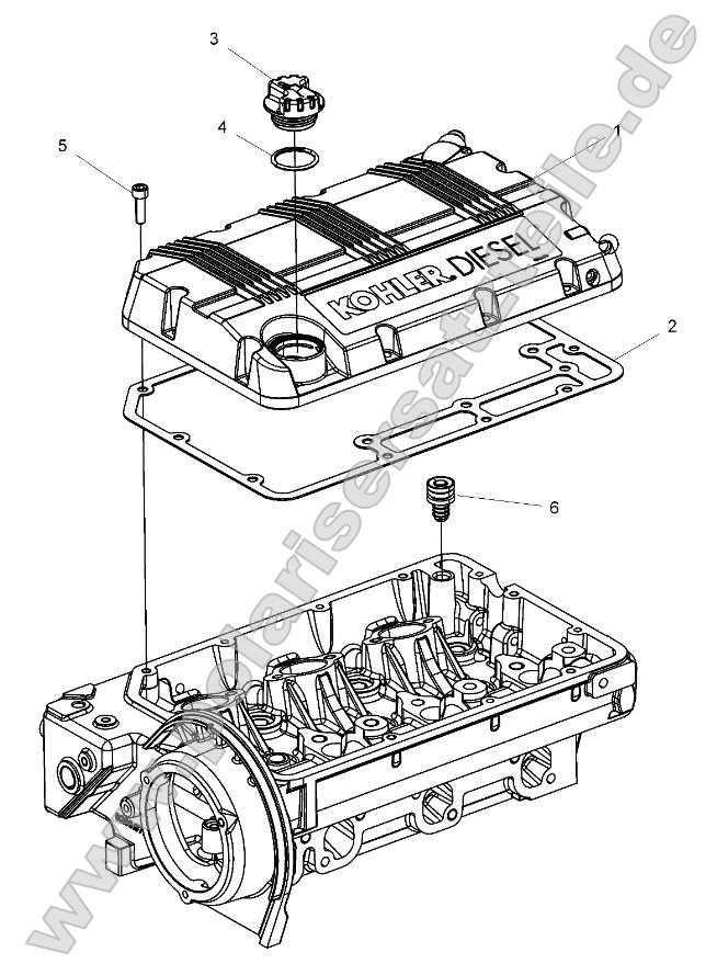 Engine, Rocker Arms Cover and Oil Filler Engine, Rocker Arms Cover and Oil Filler