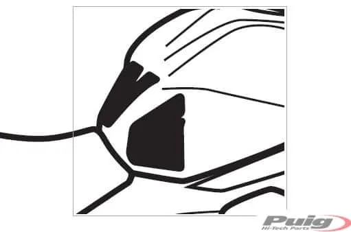 PUIG TANK PAD + SEITENTEILE KAWASAKI Z650 17' CARBO - 9297C