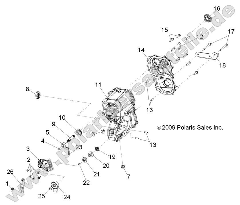 DRIVE TRAIN, MAIN GEARCASE