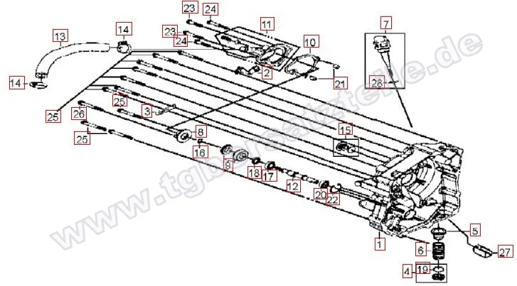 Gehäusedeckel rechts Gehäusedeckel rechts
