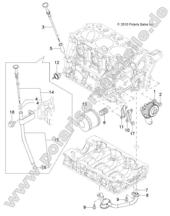 Engine, Oil System and Dipstick