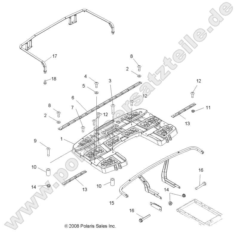 BODY, REAR RACK ASM. BODY, REAR RACK ASM.