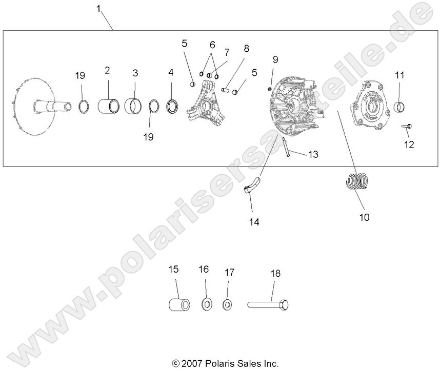 DRIVE TRAIN, PRIMARY CLUTCH DRIVE TRAIN, PRIMARY CLUTCH