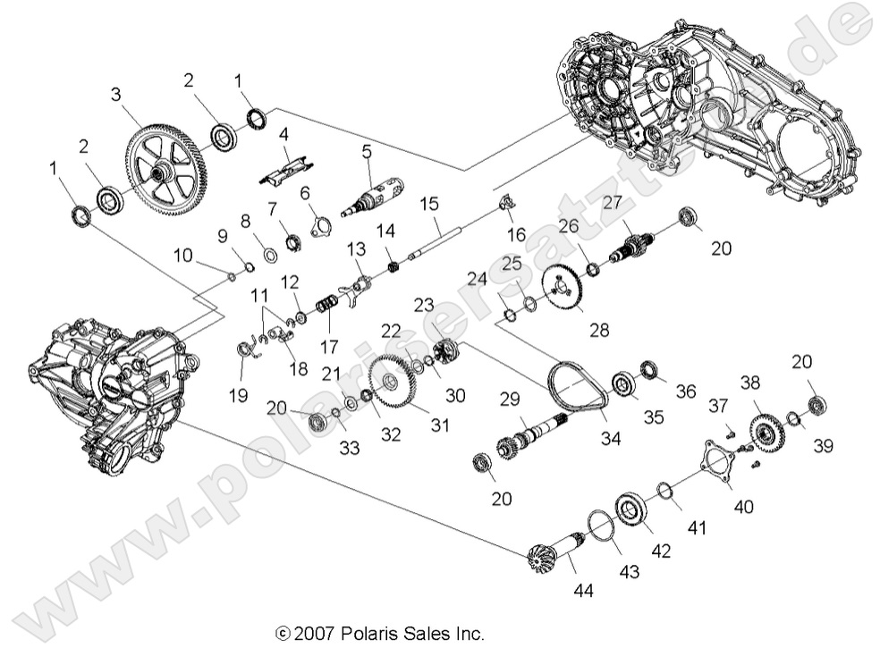DRIVE TRAIN, MAIN GEARCASE INTERNALS DRIVE TRAIN, MAIN GEARCASE INTERNALS