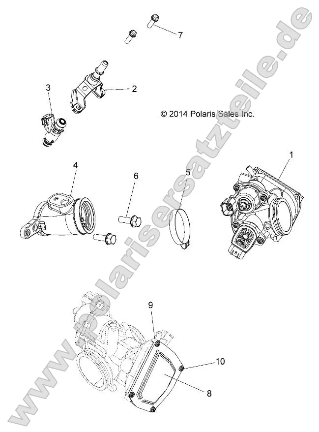 Engine, Throttle Body and Fuel Rail