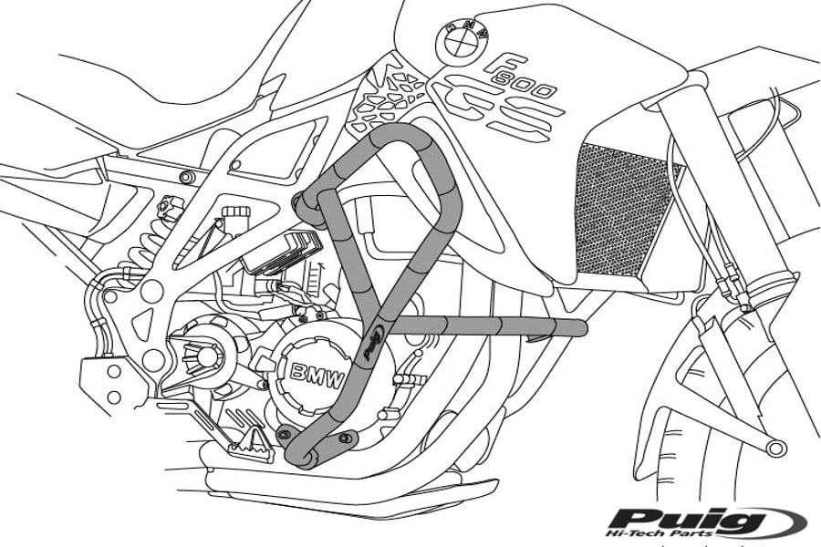 PUIG STURZBÜGEL NIEDRIGE BMW R1250GS 18'-C/SCHWARZ - 2249N