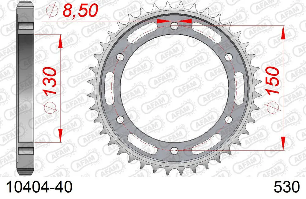 AFAM Kettensatz Stahl 530 XMR3 16x40 - Honda NS 400 R 1985-89 - 01043300