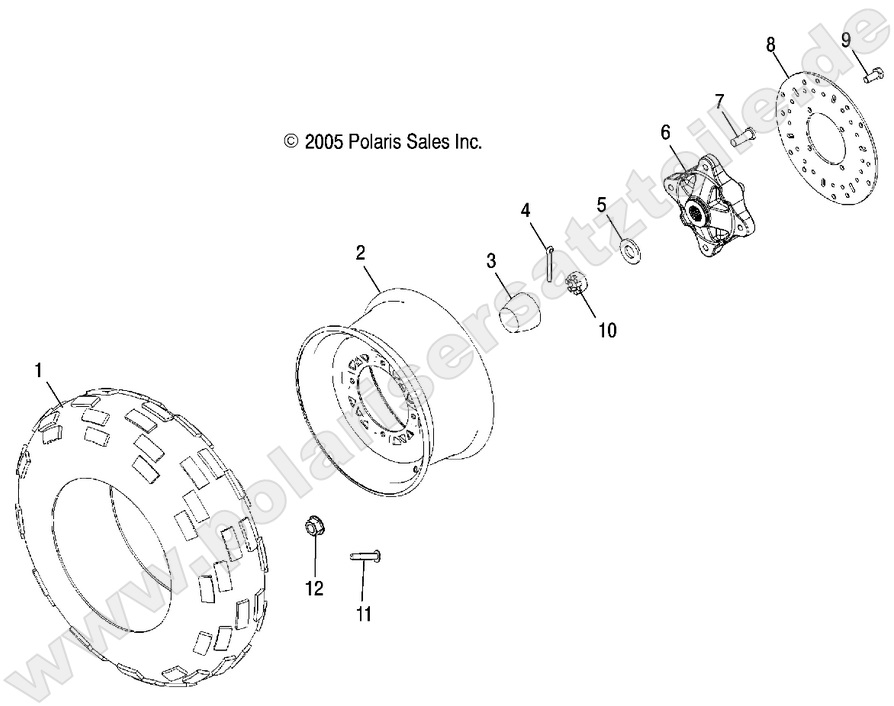 WHEELS, FRONT TIRE and BRAKE DISC WHEELS, FRONT TIRE and BRAKE DISC