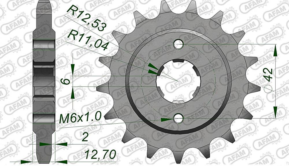 AFAM Kettensatz Stahl 530 XRR2 18x48 - Honda CB 750 K 1969-77