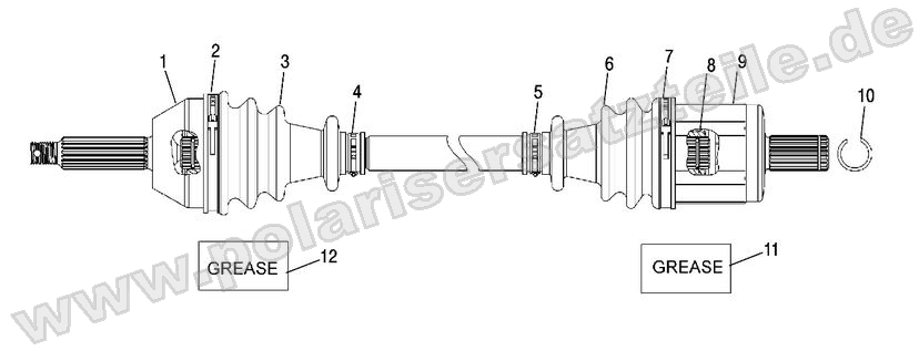 Shaft, Drive, Front 4x4
