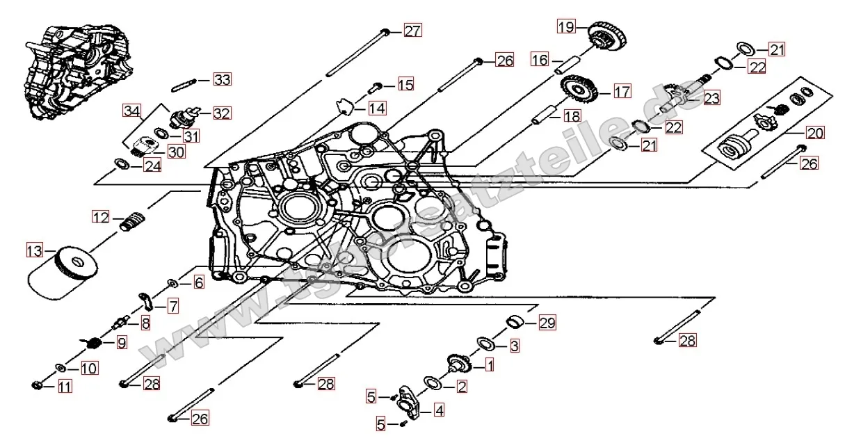 Motorgehäuse links (1) Motorgehäuse links (1)