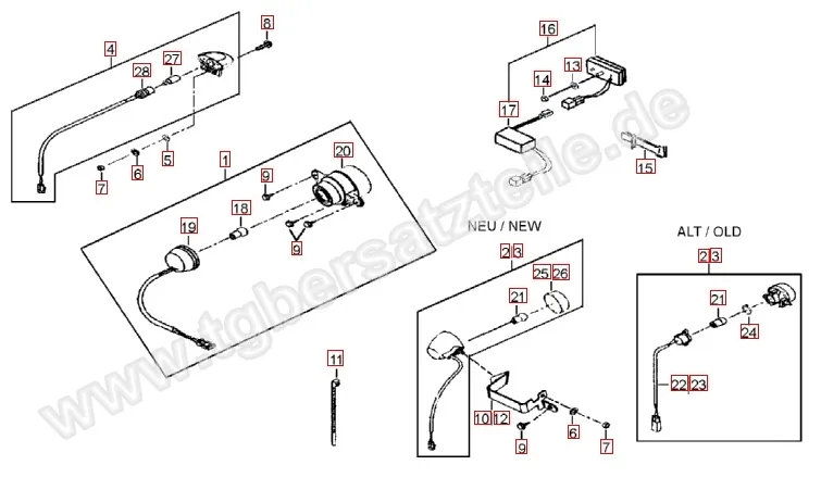 Rücklicht-Blinker hinten
