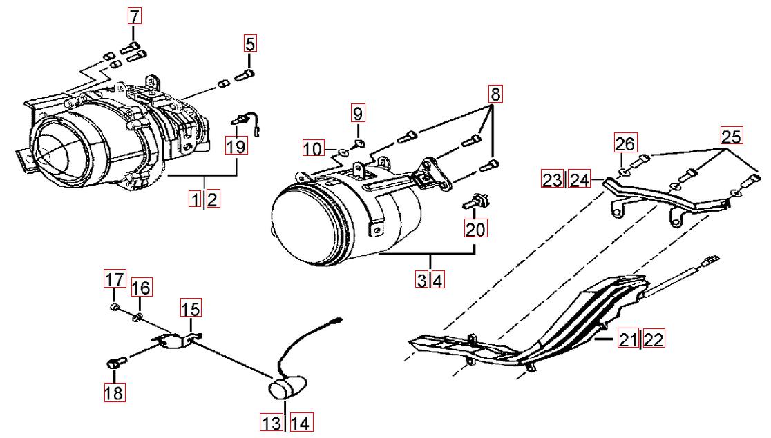 Scheinwerfer - Blinker vorne