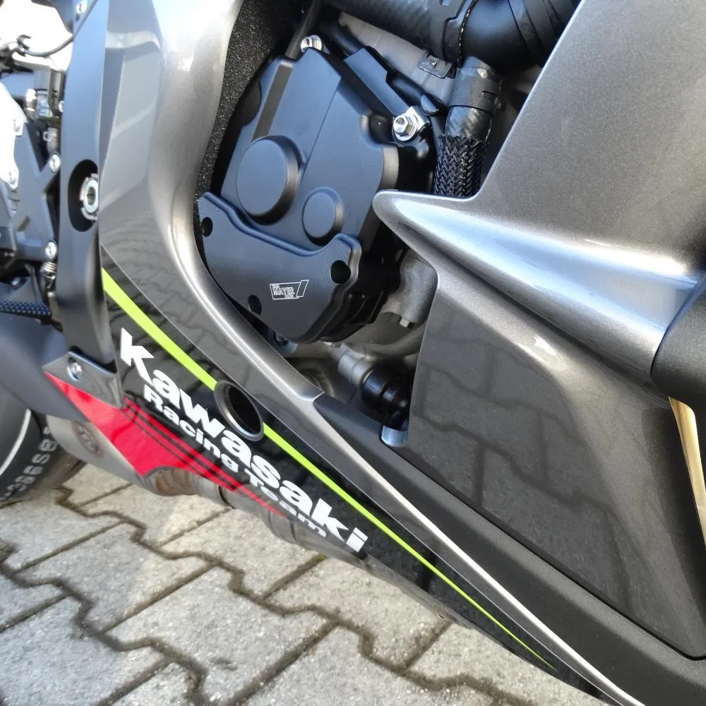 Racing CNC Motordeckelschutz Set schwarz Kawasaki ZX10R Ninja 2011-19