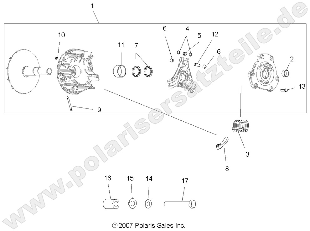 DRIVE TRAIN, PRIMARY CLUTCH DRIVE TRAIN, PRIMARY CLUTCH
