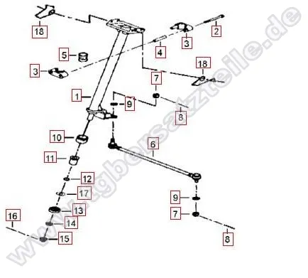 Lenksäule-Spurstange