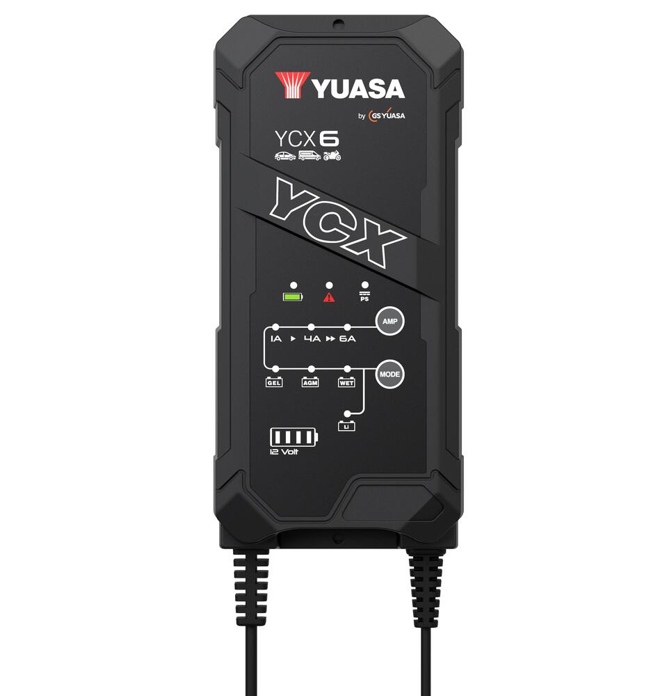 Yuasa YCX6 Batterieladegerät 12V 6A für Blei-Säure + Lithium Batterie
