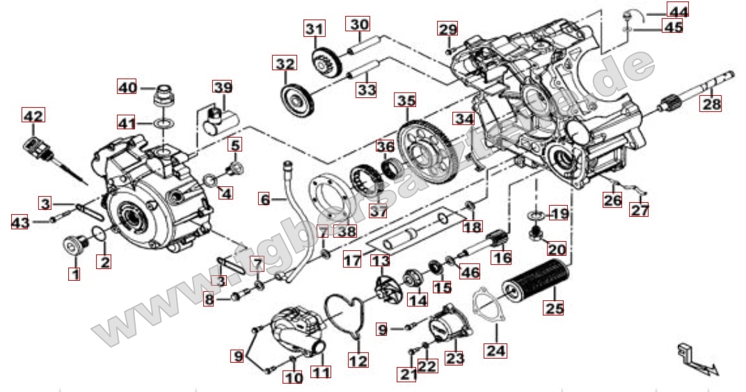 Motorgehäuse rechts