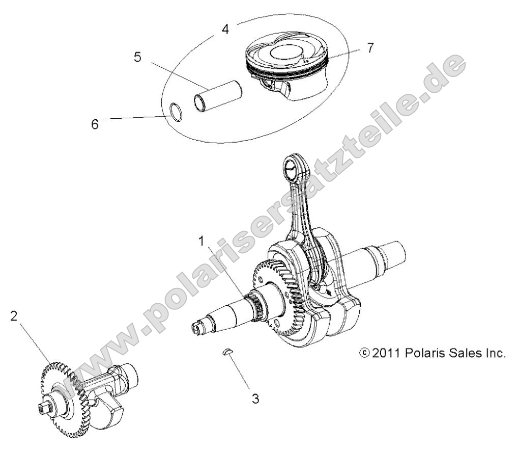 Engine, Crankshaft, Piston and Balance Shaft