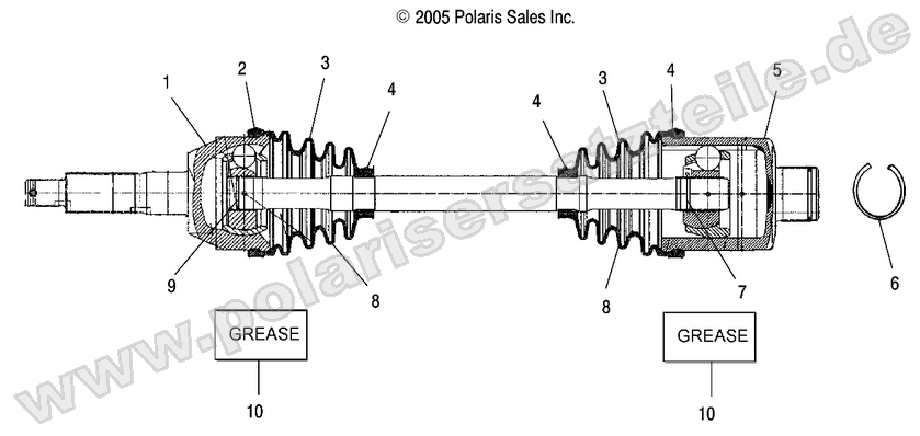 DRIVE SHAFT, REAR DRIVE SHAFT, REAR