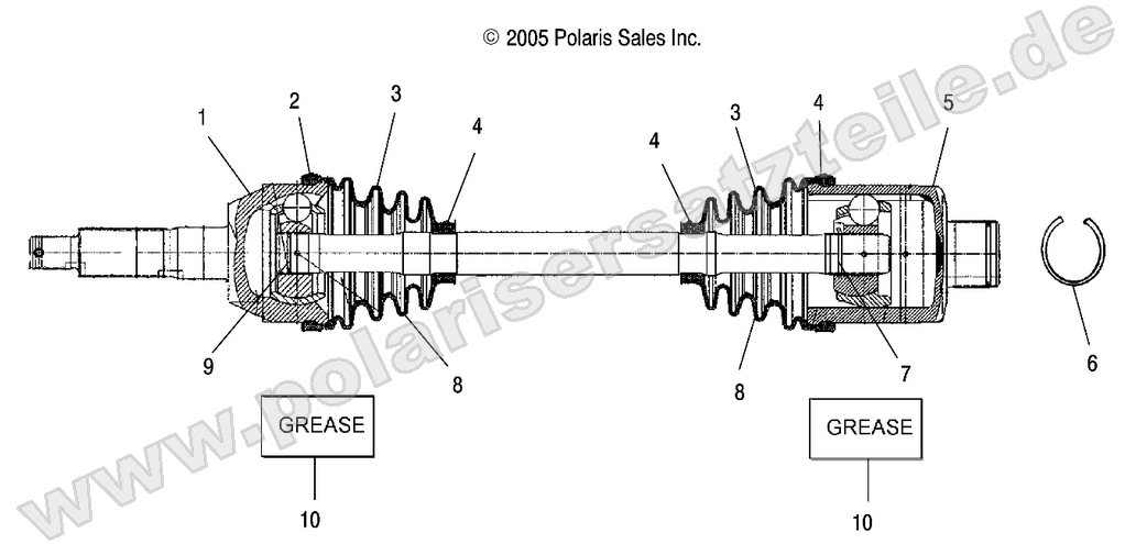 DRIVE SHAFT, REAR DRIVE SHAFT, REAR